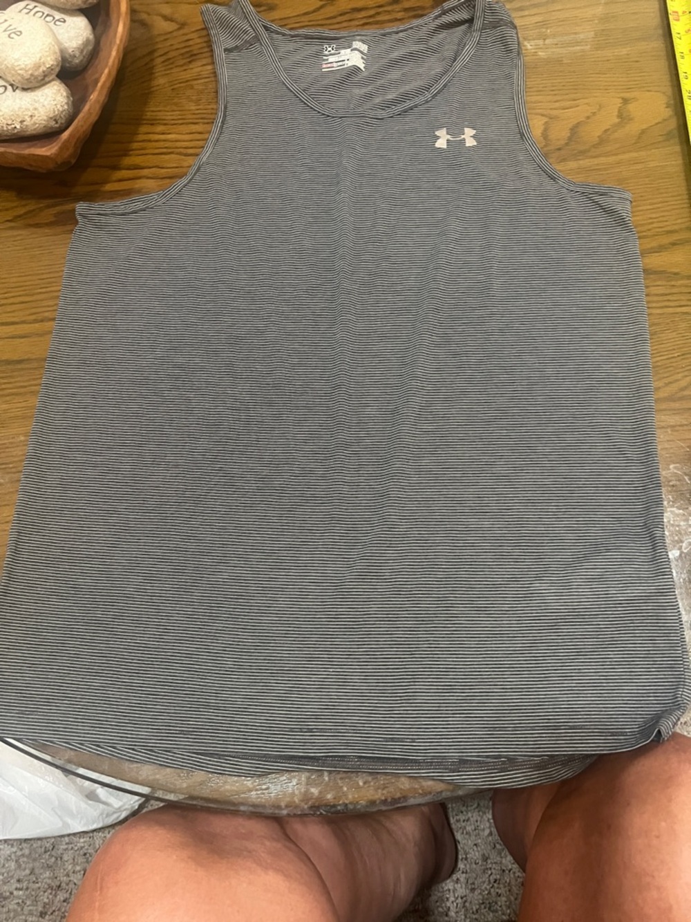 Under Armour Men’s Gray Striped Athletic Tank Top